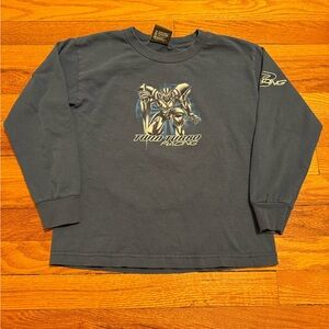 Vintage Y2K Twin Turbo Racing T-shirt, Japanese Anime Transformers, Youth Small